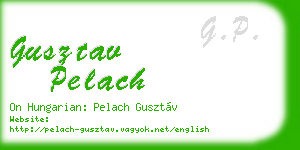 gusztav pelach business card