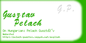gusztav pelach business card